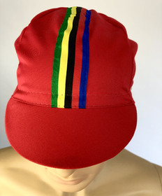 CAP RED WITH STRIPES