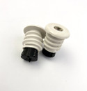 HANDLEBAR END PLUG, ADJUSTABLE, PAIR WHITE
