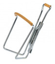 BOTTLE HOLDER STAINLESS STEEL/LEATHER
