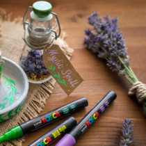 Posca maalikynäsetti, PC-3M, glitter, 1kpl