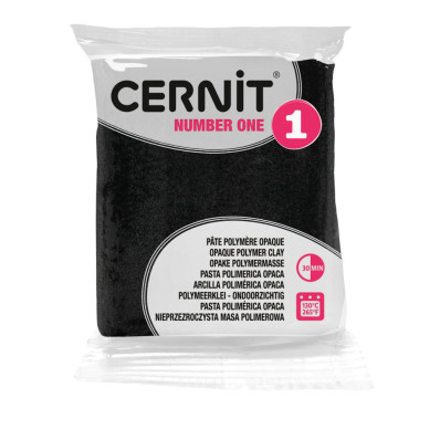 Cernit number one, 56g, black, 1kpl
