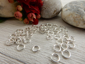 Välirengas, 4x0.7mm, avattava, kirkashopea, 100kpl