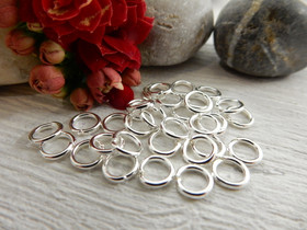 Välirengas, 5x0.8mm,  avattava, kirkashopea, 100kpl