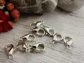 Papukaijalukko 10mm, kromi,  10kpl