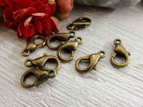 Papukaijalukko 10mm, pronssi, 10kpl