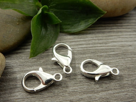 Papukaijalukko 14mm, kirkashopea, 10kpl