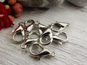 Papukaijalukko 12mm, kromi, 10kpl