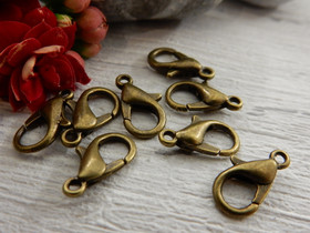 Papukaijalukko 12mm, pronssi, 10kpl