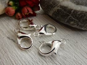 Papukaijalukko 12mm, kirkashopea, 10kpl