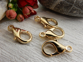 Papukaijalukko 14mm, vaaleakulta, 10kpl