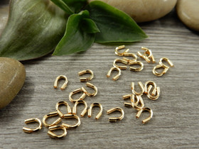 Vaijerinsuoja 4x4mm, kulta 20kpl