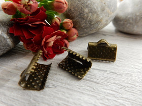 Nauhanpää, 10x7mm, pronssi, 10kpl