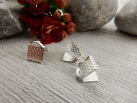 Nauhanpää, 8x8mm, kirkashopea ,10kpl