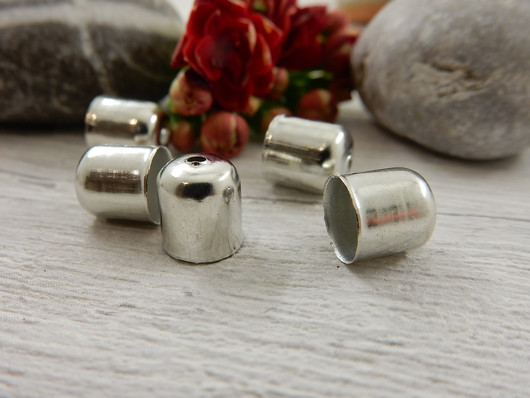 Helmihattu 7x6mm, kromi, 10kpl