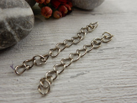 Säätöketju ovaali, 4-5cm, kromi, 10kpl