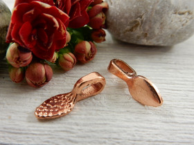 Riipuspidike (liimattava) 15x5mm, ruusukulta, 1kpl