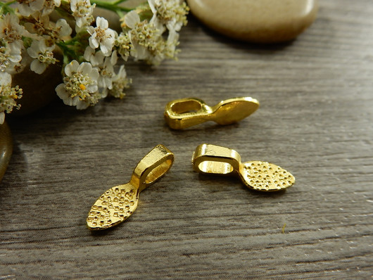 Riipuspidike (liimattava) 15x5mm, kulta,  1kpl