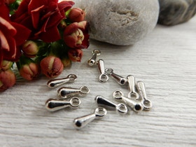 Ketjunpääte/riipus 7x2mm, kromi, 20kpl