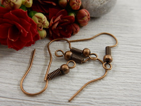 Korvakorukoukku 19x18mm, kupari, 10 paria