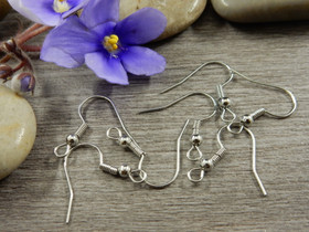 Korvakorukoukku 19x19mm, kromi, 10paria