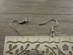 Korvakorukoukku 19x19mm, kromi, 10paria