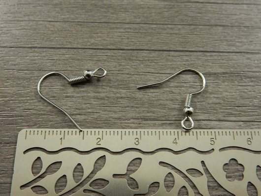 Korvakorukoukku 19x19mm, kromi, 10paria