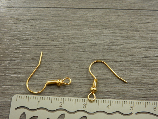 Korvakorukoukku 19x19mm, kulta, 10 paria