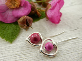 Helmikehys sydän, 13x13mm, kromi, 10kpl