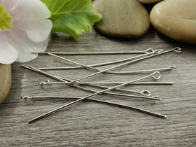 Korupiikki silmukka, 50x0,6mm, kromi, 50kpl