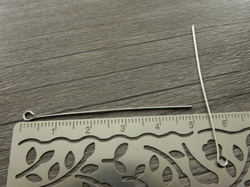 Korupiikki silmukka, 50x0,6mm, kromi, 50kpl