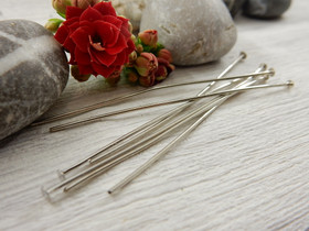 Korupiikki tasapää, 60x0.7mm, kromi, 50kpl