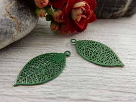 Lehtiriipus 19x10mm, tumman vihreä, 1kpl