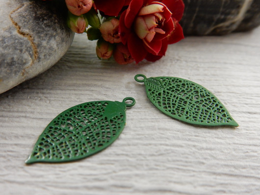 Lehtiriipus 19x10mm, tumman vihreä, 1kpl