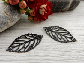 Lehtiriipus 20x11mm, musta, 1kpl