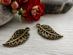 Lehtiriipus, 18x10mm, pronssi, 1kpl