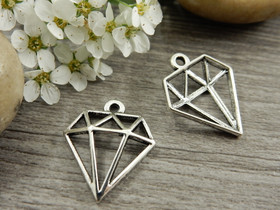 Timanttiriipus, 19x16mm, kromi, 1kpl