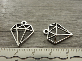 Timanttiriipus, 19x16mm, kromi, 1kpl