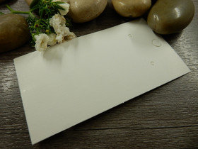 Korvakorukortti, 5x9cm, valkoinen blanco, 1kpl