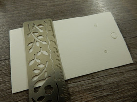 Korvakorukortti, 5x9cm, valkoinen blanco, 1kpl