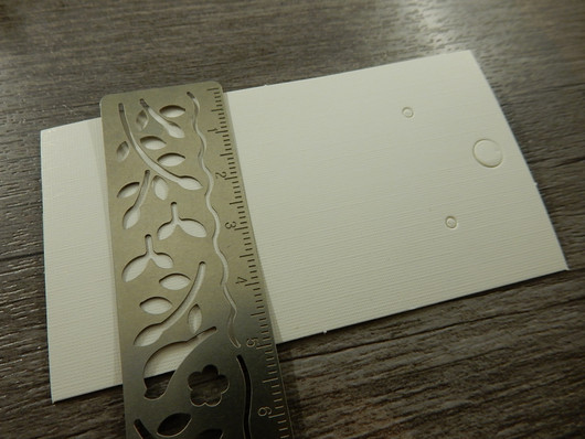 Korvakorukortti, 5x9cm, valkoinen blanco, 1kpl