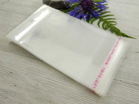 Sellofaanipussi reiällä, 8x14cm, kirkas, 1kpl