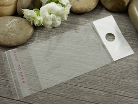 Sellofaanipussi reiällä, 4x10cm, kirkas, 1kpl