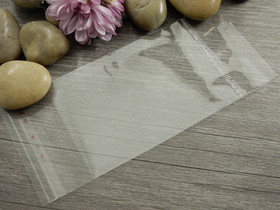 Sellofaanipussi reiällä, 6x14cm, kirkas, 1kpl