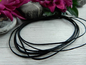 Vahattu nauha, 1mm, musta, 1m