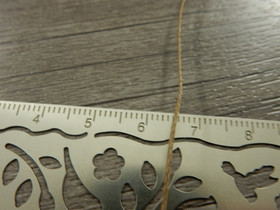 Vahattu nauha, 1mm, ruskea, 1m