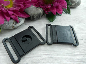 Kiinnitysklipsi, 25mm, musta, 1kpl