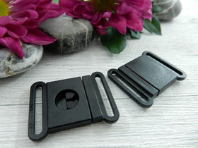 Kiinnitysklipsi, 20mm, musta, 1kpl