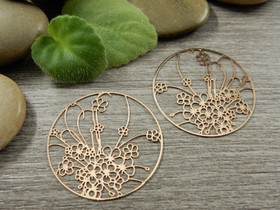 Kukkariipus, 30mm, ruusukulta, 1kpl