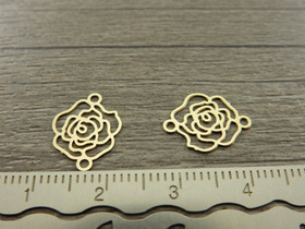 Kukkariipus/linkki, 13x10mm, vaaleakulta, 1kpl