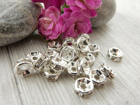 Rondelli strassi, 6mm, kirkashopea, 20kpl